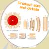 15 Pcs Wooden Train Track Bulk Hardwood Track Rotating Turntables Wood Train Track Expansion Packs Compatible with Most Railway Set view 2