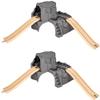 6 Pack Train Cave Tunnel Train Track Wooden Train Railway Ascending Tracks Wood Track Accessories Train Track Expansion Packs Compatible with All Major Wooden Railways view 1