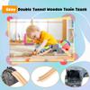 6 Pack Train Cave Tunnel Train Track Wooden Train Railway Ascending Tracks Wood Track Accessories Train Track Expansion Packs Compatible with All Major Wooden Railways view 4