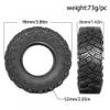 4pcs 98mm Soft Rubber Tire Wheels 1/10 Scale RC Crawler Cars Compatible with Pro view 3