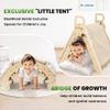 BlueWood Pikler Triangle Set with Cushion, 8-in-1 Climbing Toys for Toddlers, Montessori Philosophy Play Jungle Gym with Arch, Ramp, Ladder(Natural Wood) view 4