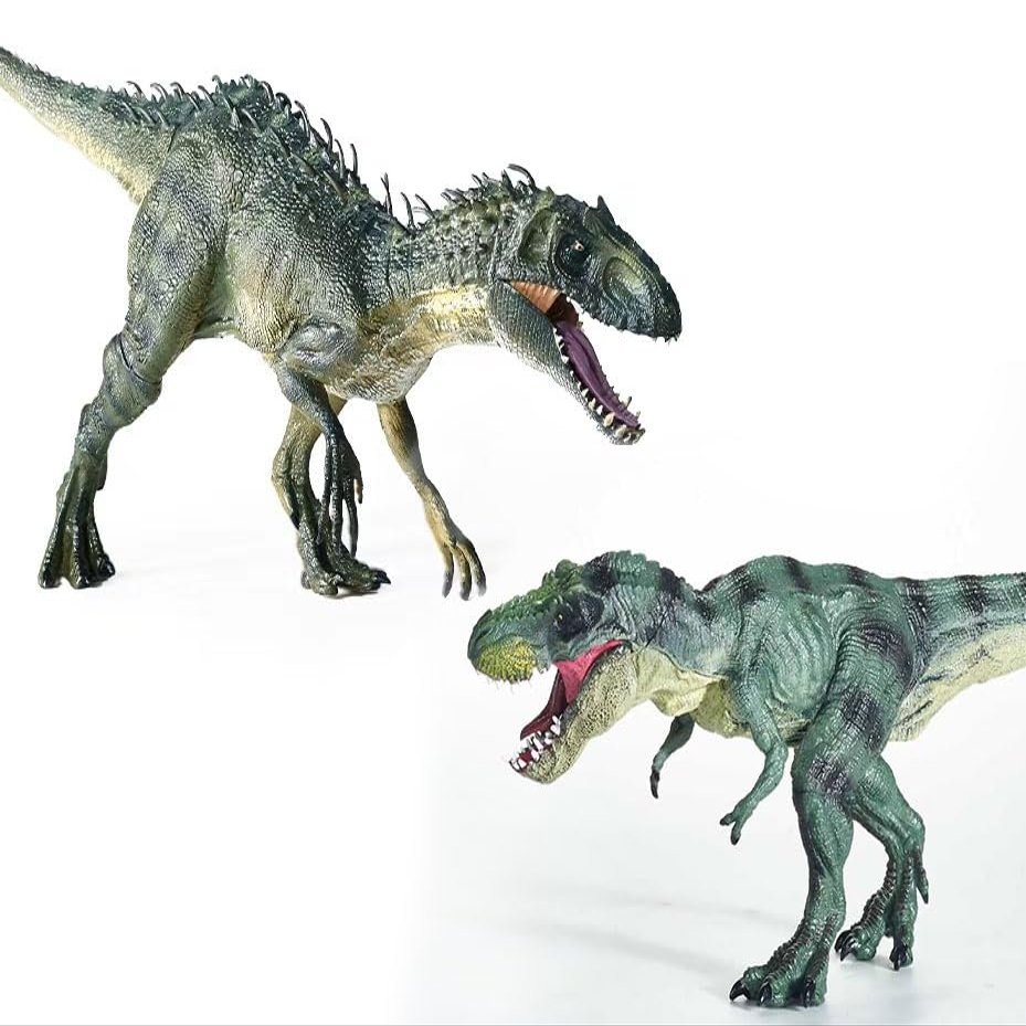 2Pcs Dinosaur Set, 15.7" Large Tyrannosaurus Rex and 12.2" Realistic T-rex, Educational Dinosaur Action Figure Wildlife Animal Model, Great for Collector, Party Favor, Birthday Gifts