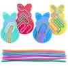 4 Pcs Easter Bunny Sensory Activity Board Toys Double-Side Silicone Fidget Toy for Kids Boys Girls Calming for Anxiety Easter Basket Stuffers Eggs Fillers Party Favors Gifts view 1