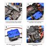 Aluminum 7075 Alloy Electronic Mount Plate for Traxxas 1:16 Mini Maxx 4WD 107154-1 / Mini XRT VXL-3S 108076-1 Monster Truck Upgrades - Silver view 2