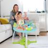 HONEY JOY Baby Activity Center, 5 in 1 Infant Jumper & Standing Play Table w/ 360 Rotary Seat, 6 Toys, 3 Adjustable Heights, Lights, Music & Sounds, Activity Center for Babies 6-36 Months (Blue) view 2