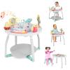 HONEY JOY Baby Activity Center, 5 in 1 Infant Jumper & Standing Play Table w/ 360 Rotary Seat, 6 Toys, 3 Adjustable Heights, Lights, Music & Sounds, Activity Center for Babies 6-36 Months (White) view 1