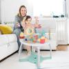 HONEY JOY Baby Activity Center, 5 in 1 Infant Jumper & Standing Play Table w/ 360 Rotary Seat, 6 Toys, 3 Adjustable Heights, Lights, Music & Sounds, Activity Center for Babies 6-36 Months (White) view 2