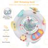 HONEY JOY Baby Activity Center, 5 in 1 Infant Jumper & Standing Play Table w/ 360 Rotary Seat, 6 Toys, 3 Adjustable Heights, Lights, Music & Sounds, Activity Center for Babies 6-36 Months (White) view 4