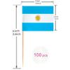100 Pcs Argentina Flag Argentine Toothpick Flags, Cocktail Picks Mini Stick Cupcake Toppers Country Picks Party Decoration Celebration Cocktail Food Bar Cake Flags view 2