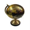 Brass World Map Globe on Wooden Stand, Rotating Globe, Educational World Map Globe, Home & Office Desk Dcor view 2