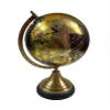 Brass World Map Globe on Wooden Stand, Rotating Globe, Educational World Map Globe, Home & Office Desk Dcor view 3