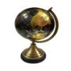 Brass World Map Globe on Wooden Stand, Rotating Globe, Educational World Map Globe, Home & Office Desk Dcor view 4