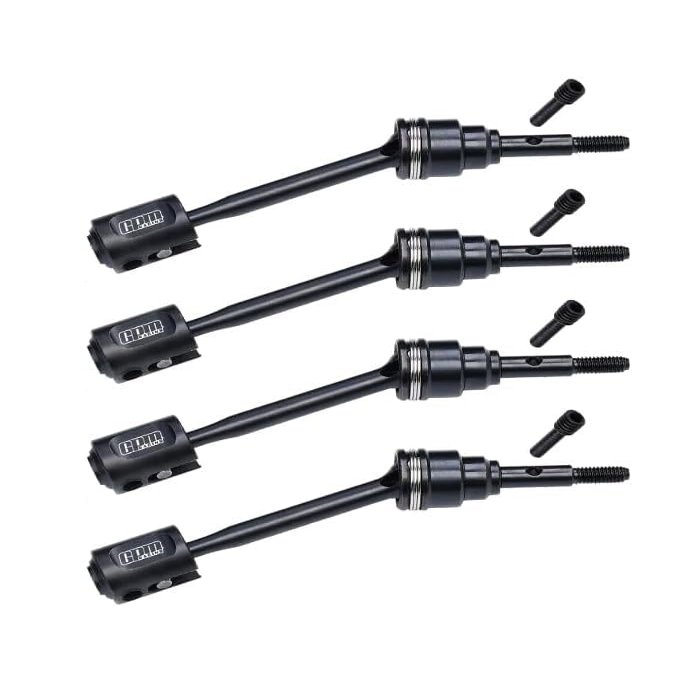 4140 Carbon Steel Front and Rear Cvd Driveshafts with Drive Cups for Traxxas 1/16 Mini Maxx 4WD RTR Brushless Monster Truck 107154-1 Upgrades