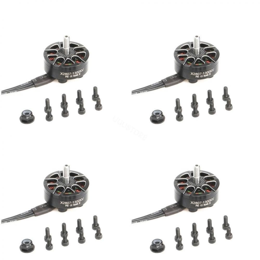 4PCS 2807 Brushless Motor 1300KV Compatible with 6S 1500KV Compatible with 5S 1700KV Compatible with 4S Compatible with Freestyle and Long Range 7inch Drone Models(4PCS 1300KV)