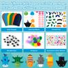 WATINC 6Pcs Hand Puppet Making Kit, Art Craft Felt Sock Puppet Toys, Creative DIY Make Your Own Pompoms Wiggle Googly Eyes Storytelling Role Play Party Supplies Gift for Girls Boys (Ocean Animals) view 3