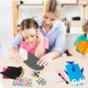WATINC 6Pcs Hand Puppet Making Kit, Art Craft Felt Sock Puppet Toys, Creative DIY Make Your Own Pompoms Wiggle Googly Eyes Storytelling Role Play Party Supplies Gift for Girls Boys (Ocean Animals) view 4
