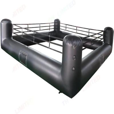 Vinfgoes Inflatable Game Interactive Inflatable Boxing Ring Sport Court Inflatable Wrestling Ring Games Joust Games Field for Kids and Adults (Black, 19.7x19.7x4.4FT)