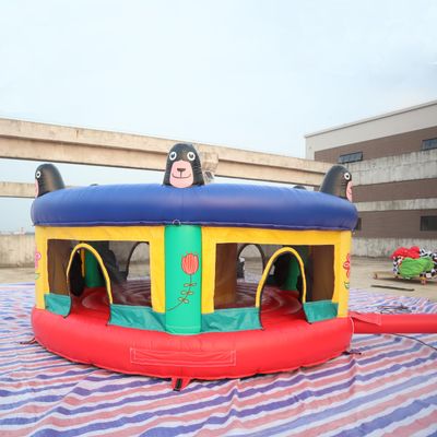Giant Inflatable Human Whack A Mole Inflatable Interactive Game with Air Blower for Outdoor Events (Blue, 14ft D x 5.3ft H)