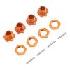 4PCS 17mm Hex Wheel Hub Adapter Aluminum Alloy Orange Hex Drive Hub Adapter for ZD Racing 9116 08427 1/8 RC Car view 2