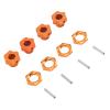 4PCS 17mm Hex Wheel Hub Adapter Aluminum Alloy Orange Hex Drive Hub Adapter for ZD Racing 9116 08427 1/8 RC Car view 3