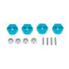 4Pcs Metal 12MM Wheel Hex Adapter for Tamiya TT01 TT-01 TT02 XV01 TB-04 WT-01N 1/10 RC Car Upgrade Parts view 1