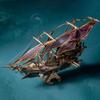 3D Wooden Puzzles for Adults, Pirate Ship Model Brain Teaser Puzzles Building Kits DIY Hobbies for Adults for Men, Women, DIY Educational Desk Room Decoration (Purple) view 2