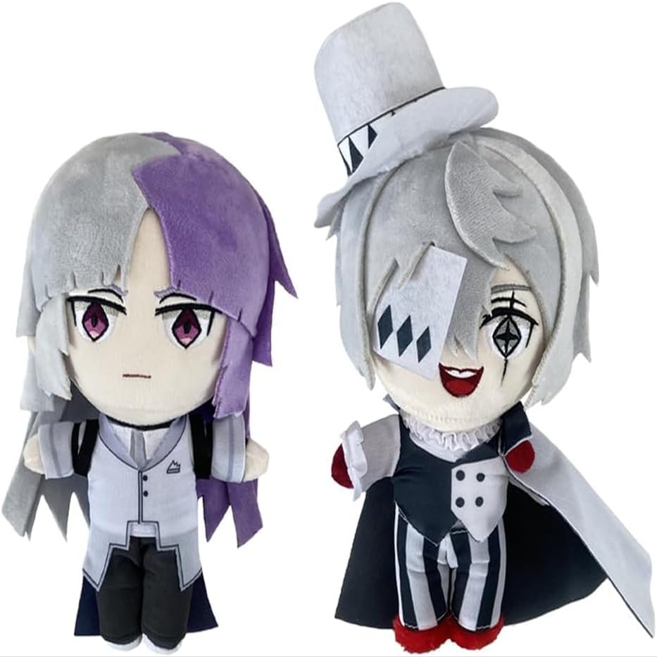 2pcs Dazai Osamu/Edogawa Rampo/Nakahara Chuuya Cosplay Stuffed Figures Soft Pillow, Cute Characters Throw Pillow Home Decoration 7.8in