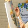 Figured'Art Paint by Numbers for Adults Festive Night Cafe 16x20in - Craft Art Painting DIY Kit Rolled Canvas Without Frame view 3