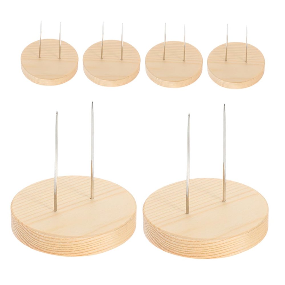 Anneome 6pcs Wooden Doll Display Stand Natural Base for Crochet Dolls Stable Support for Displaying Handmade Craftsmanship for Showcasing Collectibles and Puppets