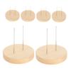 Anneome 6pcs Wooden Doll Display Stand Natural Base for Crochet Dolls Stable Support for Displaying Handmade Craftsmanship for Showcasing Collectibles and Puppets view 1