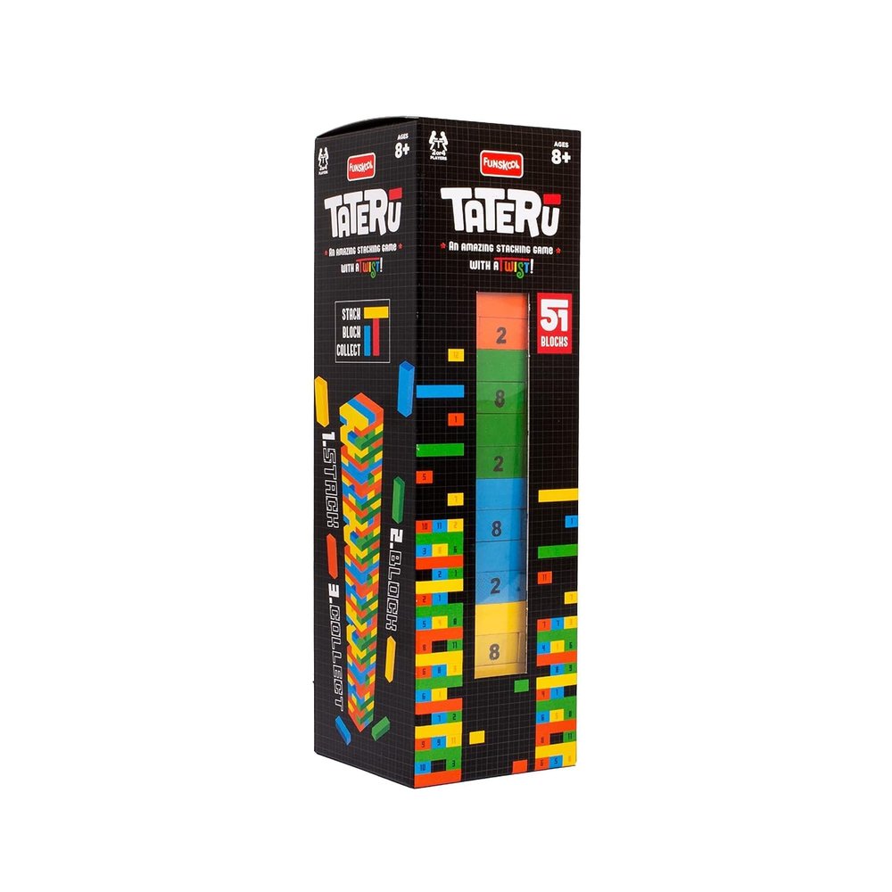 LIVEVIE Tateru, Hardwood Blocks Stacking Tower Game, Strategy Game for 2 or 4 Players, Suitable for Ages 8 and Up