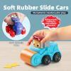 ALASOU 12 PCS Soft Rubber Car Toys for 1 Year Old Boy with Playmat/Storage Bag|Baby Toys 1 Year Old Boy Gifts for Toddler Toys 1-2|1st Birthday Gift for Infant 12 18 Months view 3