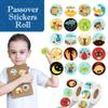 1000Pcs Passover Stickers Roll Ten Plagues of Egypt Pesach Matzo Seder Plate Self Adhesive Label Decorations for Jewish Festival Chag Sameach Holiday DIY Art Crafts Decor Party Favors Gift, 20 Designs view 3