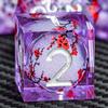 ARUOHHA DND Resin Dice Plum Blossom Liquid Core Silver Purple Sharp Edged Polyhedral Dragons Dice Set with Gift Box, Dungeons D and D Dice Compatible with D&D Role Playing Game D20 D12 D8 D6 D4 view 3