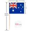 100 Pcs Australia Flag Australian Toothpick Flags, Cocktail Picks Mini Stick Cupcake Toppers Country Picks Party Decoration Celebration Cocktail Food Bar Cake Flags view 2