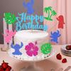 10pcs Glitter Cartoon Birthday Decorations Cake Toppers, Cute Cartoon Birthday Party Cake Decorations For Boys Girls Birthday Party Baby Shower Party view 2