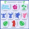 10pcs Glitter Cartoon Birthday Decorations Cake Toppers, Cute Cartoon Birthday Party Cake Decorations For Boys Girls Birthday Party Baby Shower Party view 4