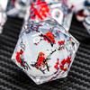 ARUOHHA DND Resin Dice Plum Blossom Liquid Core White Sharp Edge Dragons Polyhedral Dice Set with Gift Box, Compatible with D&D Role Playing Game Dungeons D and D Dice Set D20 D12 D10 D6 view 1