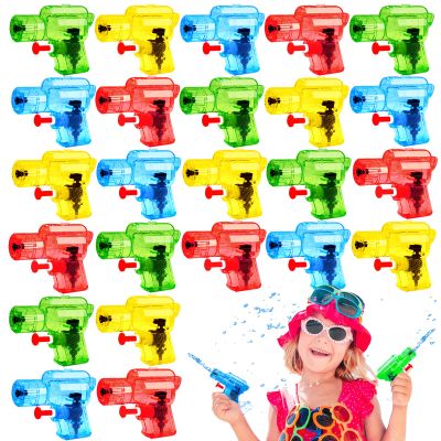 24 Pcs Mini Water Gun for Kids,Color Small Squirt Water Guns,Plastic Blasters for Beach Swimming Pool Toys,Summer Theme Party Favors,Outdoor Water Fighting Games Prop