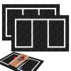 2 Packs Cornhole Mats 5 x 8 Ft Felt Prevent Slipping Cornhole Pads for Cornhole Board Pitch Pads Cornhole Board Accessories Mats on Grass Bags Clean (White Line) view 1