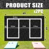 2 Packs Cornhole Mats 5 x 8 Ft Felt Prevent Slipping Cornhole Pads for Cornhole Board Pitch Pads Cornhole Board Accessories Mats on Grass Bags Clean (White Line) view 2