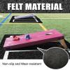 2 Packs Cornhole Mats 5 x 8 Ft Felt Prevent Slipping Cornhole Pads for Cornhole Board Pitch Pads Cornhole Board Accessories Mats on Grass Bags Clean (White Line) view 3