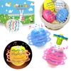 Light up Easter Eggs Hunt Supplies for Kids, 8 Pack Easter Basket Stuffers Fillers for Toddler Boys Girls, Spinning Tops Toys Gifts with Music, Goodie Treat Bag Essentials Party Favors Classroom Prize view 1