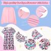 100 Days of School Old Lady Costume Set with Granny Dress Cardigan Old Lady Wig Glasses Grandma Dress Up Outfits 13Pcs (Pink L) 100day-C-PinkCamellia-L view 3