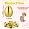 20pcs Golden Easter Eggs, 2.4in Fillable Egg Plastic Eggs Bulk Easter Decorations for DIY Crafts Party Basket Fillers Photo Props Egg Hunt view 2