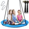 40 Inch Tree Swing, Saucer Swing for Kids Outdoor, Round Swings with Hanging Straps, Adjustable Rope Easy to Assembly (Blue) view 1