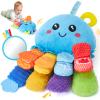 hahaland 8-in-1 Baby Sensory Tummy Time Toys 3-6 Months Developmental Infant Toys 0-6 Months, Newborn Baby Toys for Boy Girl Gift Montessori Rattle Teething Octopus Toy view 1