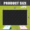 2 Packs Cornhole Mats 5 x 8 Ft Felt Prevent Slipping Pads for Cornhole Board Pitch Pads Board Accessories Mats on Grass Bags Clean (No Line) view 2