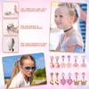6 Pairs Clip On Drop Earrings, Colorful Non-Pierced Clip On Earrings Resin Rainbow Crown Flower Heart Clip On Earrings Ear Clips for Girls Kids Toddler Dress Up Princess Jewelry Accessories view 4