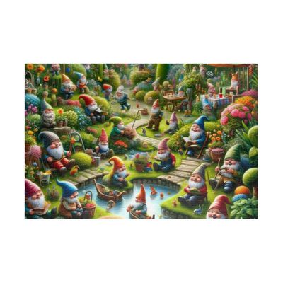 1000 Piece Gnome Garden Partys Great Jigsaw Puzzles for Adults Puzzles for Adults Toys Gift Family Decoration Puzzles